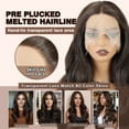 thumbnail image 3 of Phocas 13*3 Dark Brown Synthetic Lace Front Wig, Hd Lace Wigs for Women,Long Wavy Wear and Go Glueless False Hair 26inch, 3 of 11