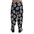 thumbnail image 3 of Dolce  Gabbana Black Leaf Cotton Stretch Trouser Pants Pants, 3 of 3