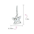thumbnail image 4 of Bling Jewelry Womens Iridescent Created Opal Inlay Starfish Dangle Drop Lever back Earrings Silver, 4 of 5