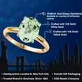 thumbnail image 2 of Gem Stone King 14K Two Tone Gold Green Prasiolite Engagement Ring for Women | 2.40 Cttw | Oval 10X8MM | Gemstone Birthstone | Size 9, 2 of 6