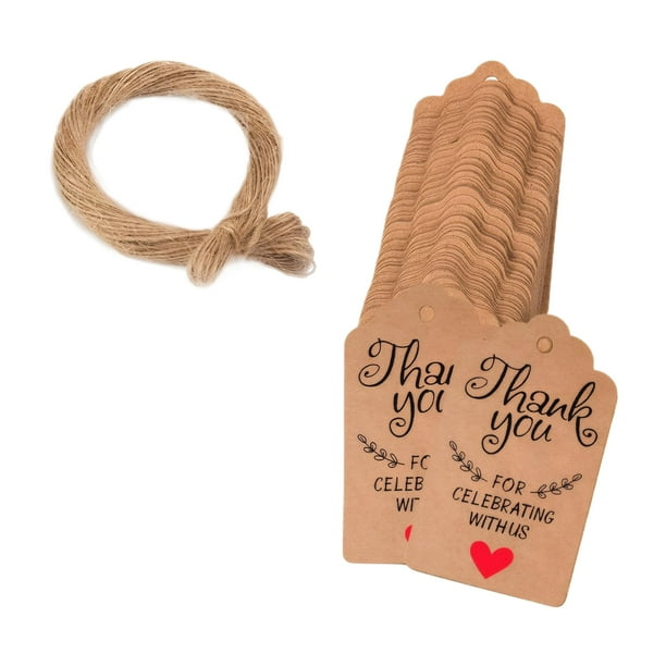 Billuyoard Etiquetas de papel Kraft personalizadas para regalos personalizados Kits de decoración para fiestas L-15
