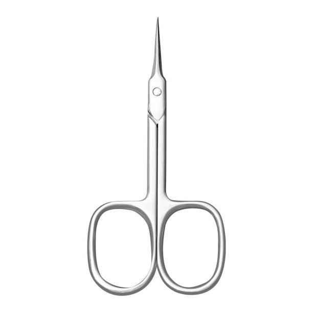 Tijeras para cutículas de hoja fina con punta curva de acero inoxidable, cortaúñas, herramientas de manicura, herramientas para cejas, producto para eliminar la piel muerta