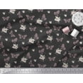 thumbnail image 2 of Soimoi Cotton Duck Fabric Leaves,Floral & Butterfly Print Fabric by Yard 42 Inch Wide, 2 of 3