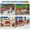 thumbnail image 6 of UDPATIO Outdoor Cushions for Patio Furniture, 4'' Replacement Cushions for Outdoor Furniture, Set of 4 Water-Resistant Outdoor Sectional Cushions for Sofa Couch Chair (Red), 6 of 10