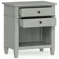 thumbnail image 4 of Simpli Home Carlton SOLID WOOD 24 inch Wide Contemporary Bedside Nightstand Table in Fog Grey, 4 of 12