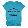 thumbnail image 3 of Gibobby Playera Manga Corta para Mujer Top camiseta informal con estampado texto manga corta suelta verano para mujer(Verde de menta,XL), 3 of 4