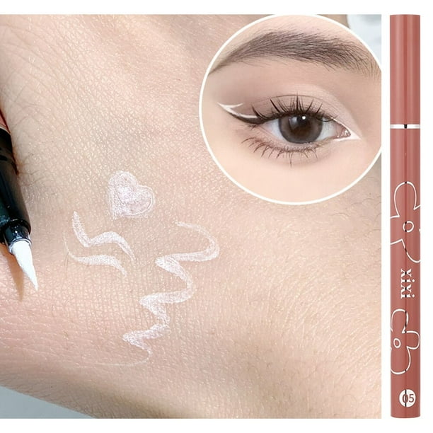 Lápiz Delineador de ojos mate de 5 colores, resistente al agua, de larga duración, cabeza fina, blanco y negro, líquido, maquillaje de ojos suaves, herramientas de belleza Gao Jinjia LED