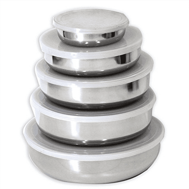 stainless mixing bowls with lids