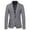 Gray, variant on jjayotai Mens Tops Clearance Men's Herringbone Tweed Blazer Suit Notch Lapel One-button Wool Blend Sport Coat Jacket Costume