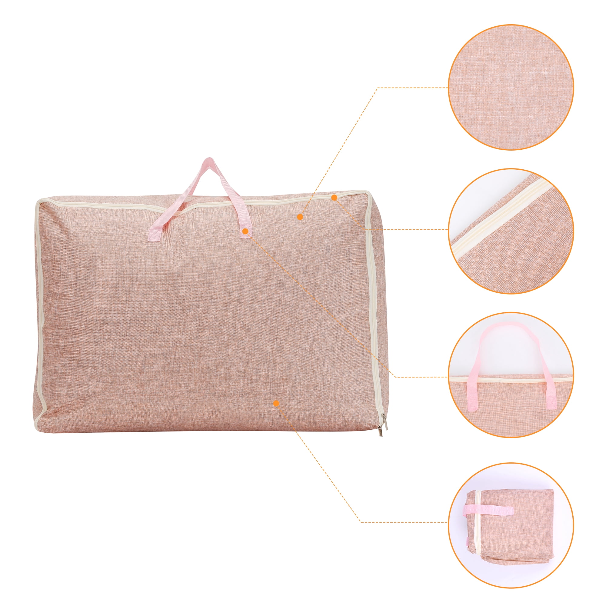 Unique Bargains 1 Pack Clothes Storage Bags Moving Bags Pink 27.5*12*19.5in