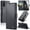 Black, variant on For Samsung Galaxy A17 Case with Card Holder, Wallet Case for Women Men with RFID Blocking, Durable Leather Kickstand Magnetic Clasp Shockproof Phone Case