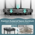 thumbnail image 2 of Corner Shower Caddy Standing - 4 Tier Acrylic Shower Organizer with Soap Holder, Aluminium Corner Shelf Standing for Bathroom, 2 of 7