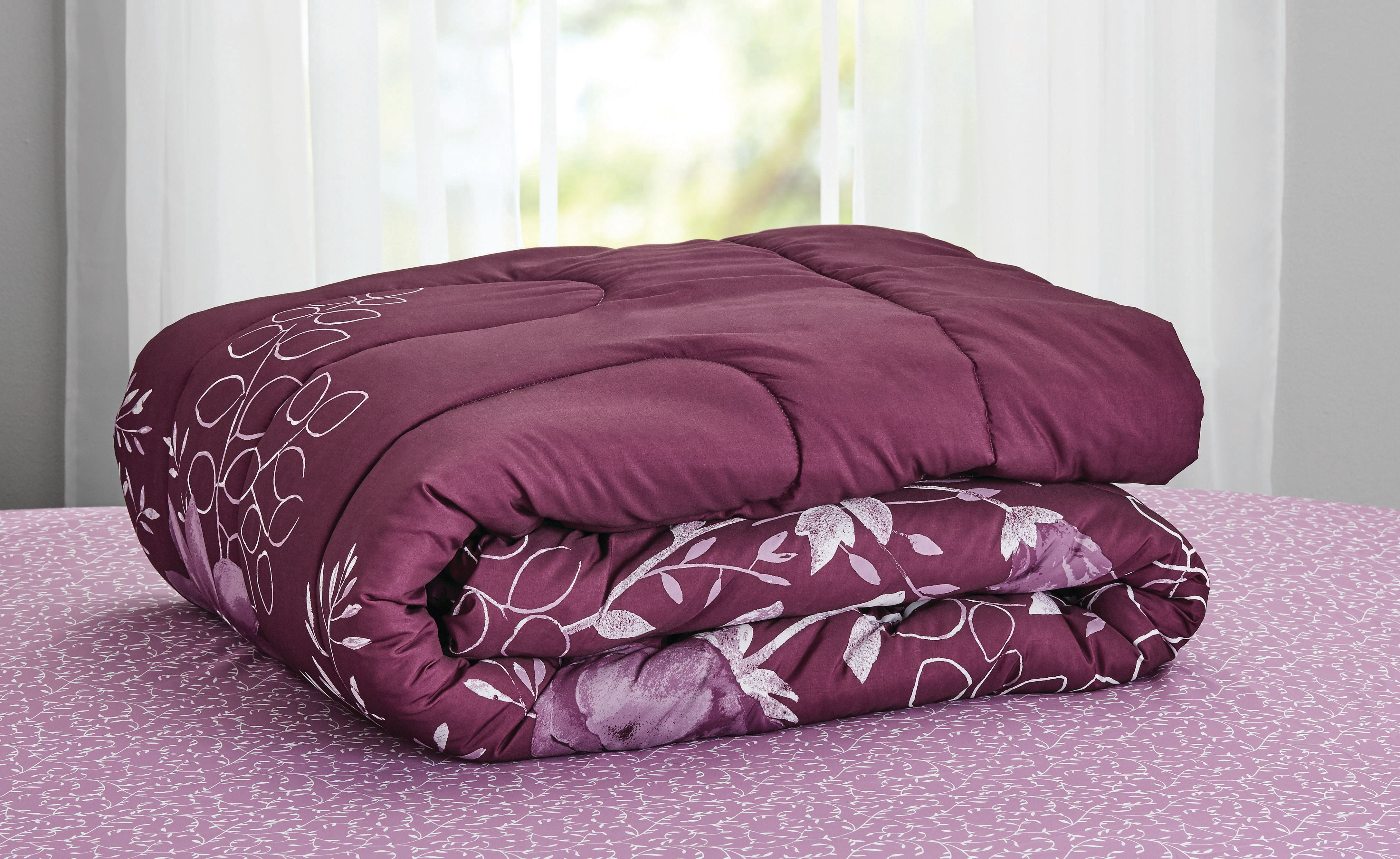 Mainstays Kamala Bed in a Bag Coordinated Bedding, King, Purple