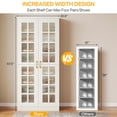 thumbnail image 5 of Tribesigns 71" Tall Shoe Cabinet with Doors, 8-Tier Modern Shoe Storage Cabinet with Adjustable Shelves, for Entryway, Hallway, Closet, White, 5 of 10