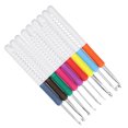thumbnail image 4 of Fdit 9Pcs Crochet Set ABS 2-Color Plastic Handle DIY Hand‑Woven Sweater Knitting Tools,Knitting Tools,2-Color Crochet, 4 of 11