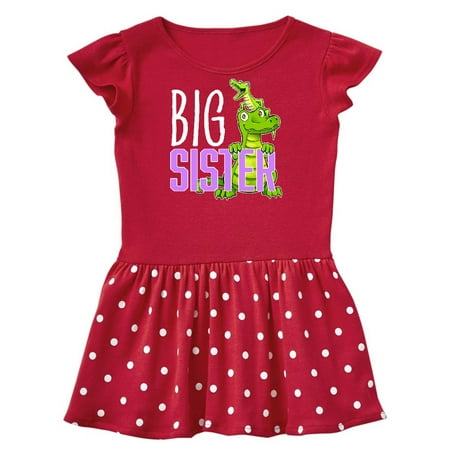 

Inktastic Big Sister with Cute Alligators Gift Baby Girl Dress