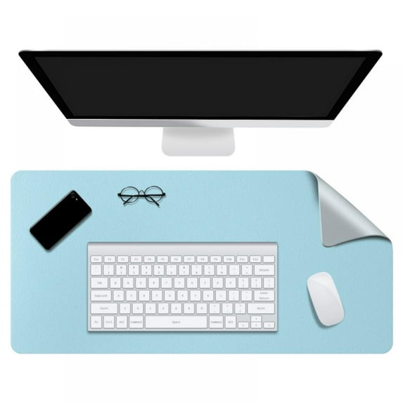 Leather Desk Pad Protector,Mouse Pad,Office Desk Mat,Non Slip PU Leather Desk Blotter,Laptop Desk Pad,Waterproof Desk Writing Pad for Office and Home,31.5x15.7inch