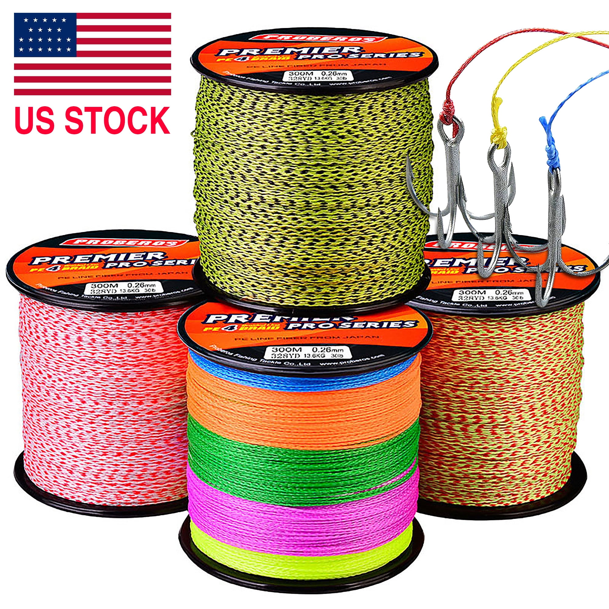 Braided Fishing Line 330 Yards 6100 LB Super Strong 4 Strands Fish