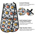 thumbnail image 4 of Dailycode Double Sided Oven Mitt with Loop Heat Resistant Kitchen Long Potholders 7" x 35" Cute Minimalistic Penguins, 4 of 6