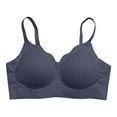 thumbnail image 5 of FUNUONY Women's Push Up Bra No Underwire Comfortable Wireless Bras Padded Seamless Bra Women Wireless Bras Soft Bra Bralette Full Coverage Everyday Bras Dark Grey M, 5 of 5