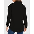 thumbnail image 3 of Cuteduck Women's Waffle Knit Tops Henley Casual Shirts Long Sleeve V Neck Solid Color Casual Tunic Tops S-XXL, 3 of 10