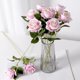 thumbnail image 3 of 10 piezas de rosas artificiales JINMJMXG flores de seda capullos de rosa falsos rosa oscuro, 3 of 5