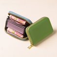 thumbnail image 3 of Monedero con cremallera para tarjetas, monedero y bolsa para tarjetas con cepillo antirrobo RFID, 3 of 5