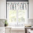 thumbnail image 3 of Ocean Beach Theme Window Valance Curtain,Starfish Seashells Coral, Decorative Curtain Valance for Kitchen Bedroom Decor with Rod Pocket, 3 of 5