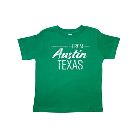 

Inktastic From Austin Texas in White Distressed Text Gift Toddler Boy or Toddler Girl T-Shirt