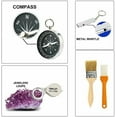 thumbnail image 4 of 17PCS Geology Rock Pick Hammer Kit, 32oz Hammer & 3 PCS Digging Chisels Set for Rock Hounding, Gold Mining & Prospecting Equipment Tool with Multi-function Sholve, Compass, Whistle, Chisel, 4 of 7