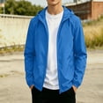 thumbnail image 3 of HAOTAGS Teen Boys Lightweight Hooded Jacket (12-19) Waterproof Windproof Windbreaker Blue Size 16, 3 of 8