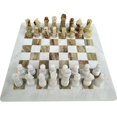 thumbnail image 3 of Juego de mesa de ajedrez Lavish Staunton, color blanco y verde, ónix y mármol, 3 of 8