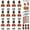 Red, variant on Soldier Napoleonic Wars Minifigure Building Block Set, Napoleonic Soldier Action Figure Army 2 Inch Early 19th Century Army Minifigures, Building Toys for Kids Age 4+(Set A Blue)