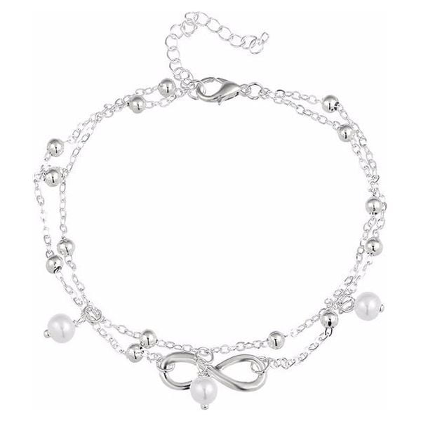 Bohemian Silver Heart Multi Chain Anklet Ankle Bracelet – Fashion