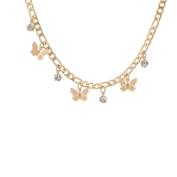 Chicas Joyas Borlas Collar Gargantilla Regalos Clavícula Mujeres Cristal Colgante Collar Rhinestone Adolescente Cadena Elegante