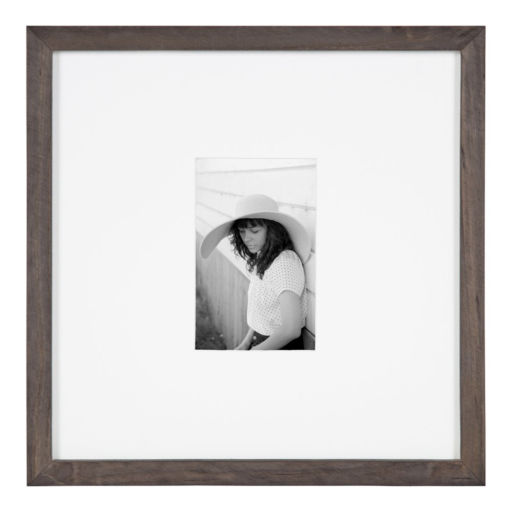 DesignOvation 13" x 13" Wood Picture Frame, Gray