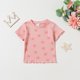 thumbnail image 5 of ¡Liquidación! Conjuntos casuales de blusa de manga corta con cuello redondo y pantalones cortos lisos para niñas de Honeeladyy, para uso diario (rosa, 12-18 meses), 5 of 5