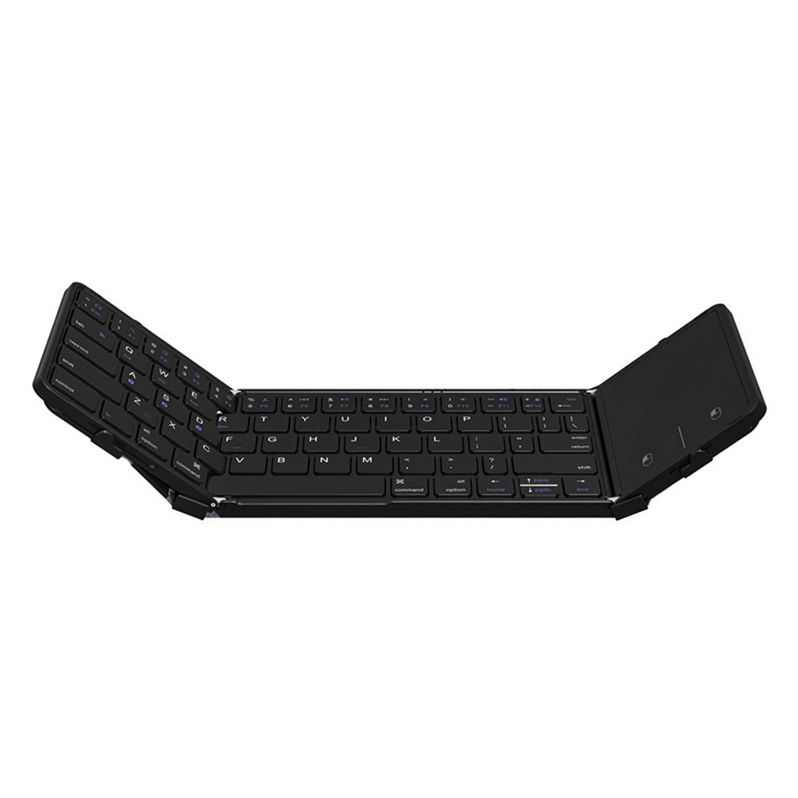 Foldable Bluetooth Keyboard Tri-Folding Wireless Keyboard with Touchpad Rechargeable Keyb C1915