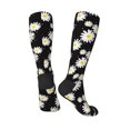 thumbnail image 4 of Fotbe Daisies Flowers print Women's Men's Novelty Crew Socks Cotton Socks Knee High Socks for Walking,Running,Nurses,Pregnancy, 4 of 9