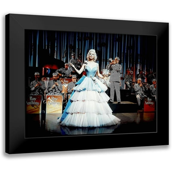 Hollywood Photo Archive 14x12 Black Modern Framed Museum Art Print Titled - Jane Mansfield - The Girl Cant Help It