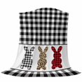 thumbnail image 6 of Easter Blanket Soft Cozy Warm Throw Blanket for Couch, Plush Fuzzy Flannel Fleece Blankets for Sofa, Cartoon Leopard Print Buffalo Plaid Rabbits Bed Blankets Lightweight Gifts for Women, 40"x60", 6 of 9