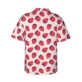 thumbnail image 4 of Xecao Strawberry print Hawaiian shirt - a stylish short-sleeve button-down for men, perfect for casual beach and tropical outings., 4 of 9