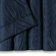 thumbnail image 2 of Chanasya 2-Panel Classy Embossed Leaf Textured Curtains - Back Tab, Ring Tab - for Windows Living Room Bedroom - Partial Room Darkening Drapes for Privacy - 52 x 63 Inches - Navy, 2 of 5