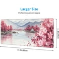 thumbnail image 3 of Floral Cherry Blossom Mouse Pad - Beautiful Mountain Landscape Gaming Mousepad 31.5 x 11.8 Inch Floral Sakura Flowers Desk Pad Desk Mat Extended Keyboard Mousepad for Home Office, 3 of 5