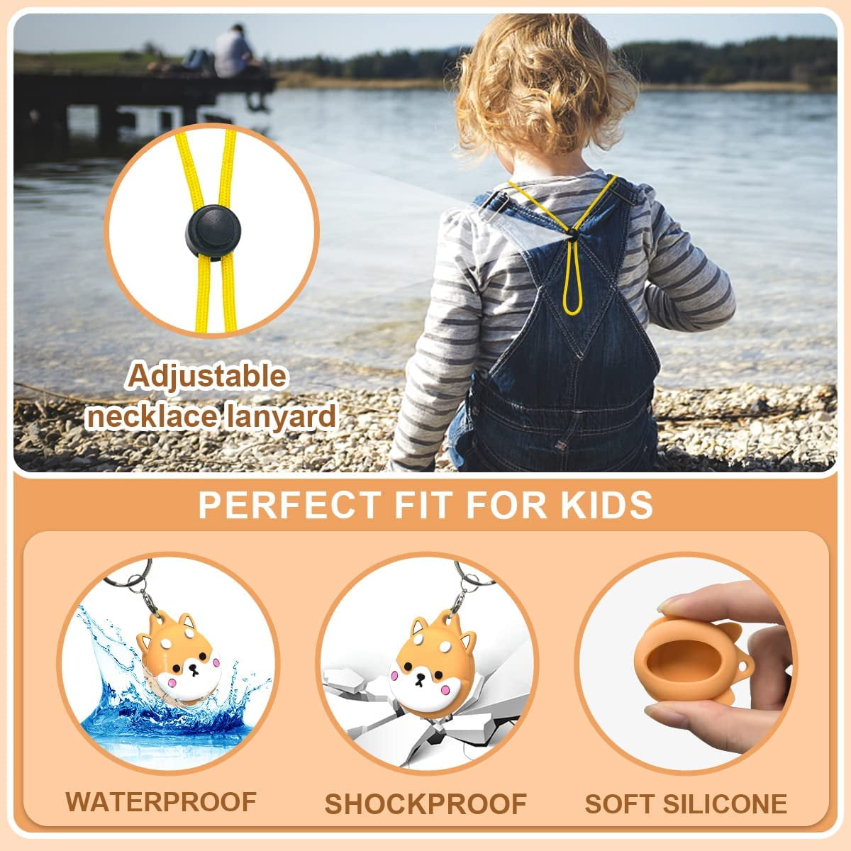 Airtag Necklace Kids Adjustable Clear for Apple Air Tags ,Soft Silicone Air  Tag Necklace Holder for Adults Waterproof - Walmart.com