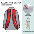 thumbnail image 5 of Game Controller Red Pattern Backpack for School, Cute School Bag with Adjustable Shoulder Straps and Padded Back, 15.3"x11"x6.7", 5 of 5