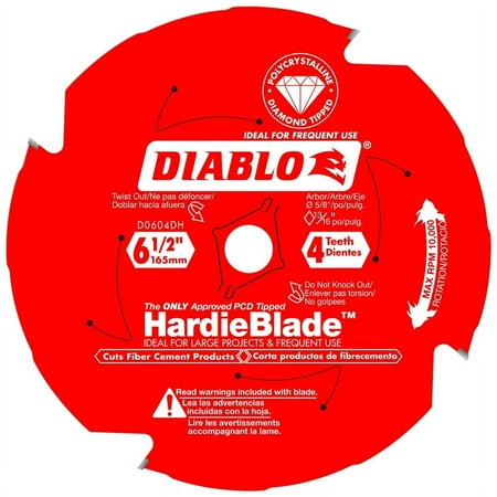 UPC: 0008925138808 | Diablo HardieBlade 6-1/2 in. D X 5/8 in. PCD Fiber Cement Blade 4 teeth 1 pk