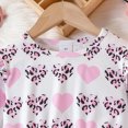 thumbnail image 4 of HCNTES Girls Clothes 4T 5T 6T 7T Kid Girl Princess Outfits Toddler Long Flying Sleeved Leopard Heart Printed Shirt and Pants 2PCS Pretty Clothing Sets Gift for Kids Fall Winter, 4 of 6