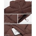 thumbnail image 5 of Women Sleeveless Warm Jackets Casual Stand Collar Puffer Vest Zip Up Quilted Jacket Winter Outerwear Coat, 5 of 6