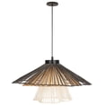 thumbnail image 5 of Safavieh Gavi 23" Coastal Raffia and Iron Pendant Lights, Black/Beige/White, 5 of 5